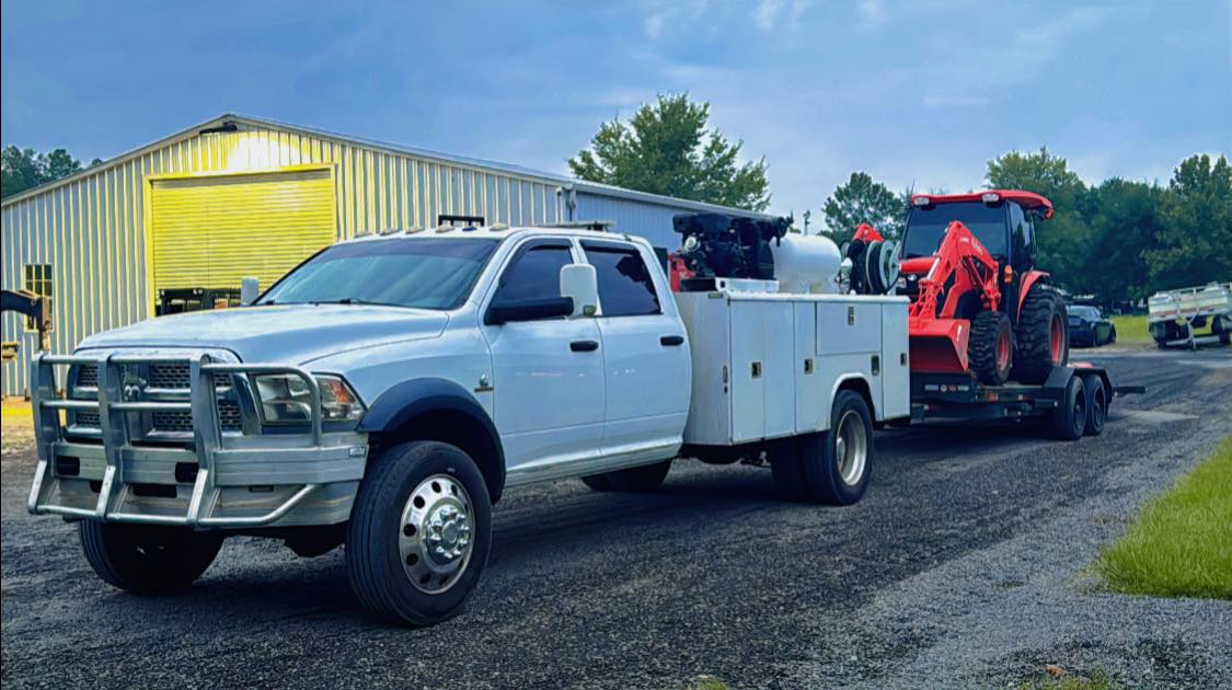 Work Truck and Tractor wiht Bush Hog