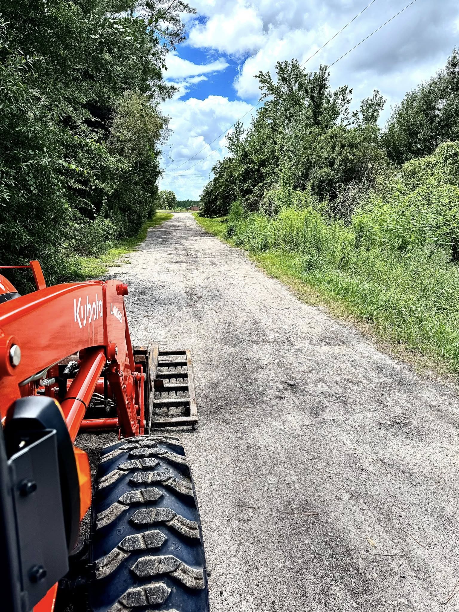 Graded Driveway wiht lime rock